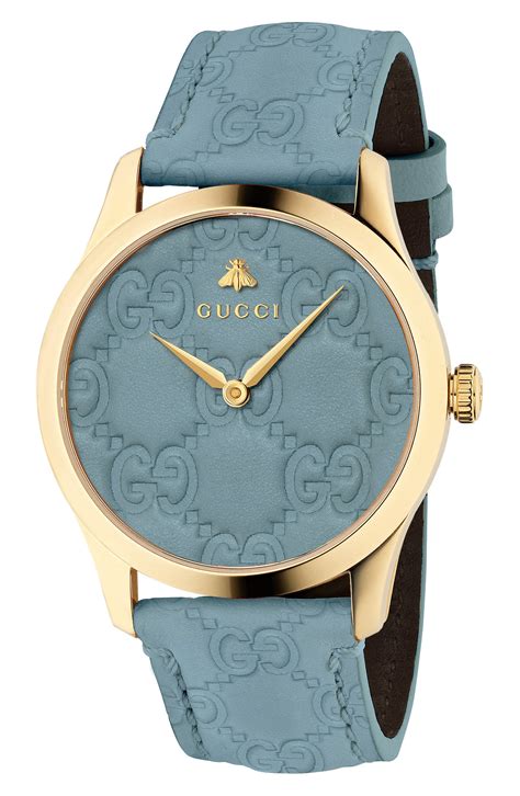 gucci watch with leather band|gucci leather watch bands women.